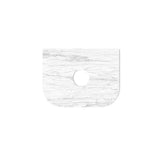 Otti Bondi Wall Hung Curve Vanity 600mm Fluted Satin White w/ Natural Carrara Marble Top BO600WST-NCA