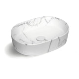 Otti Oval Basin 500X340mm Above Counter Carrara OT5035MCAR