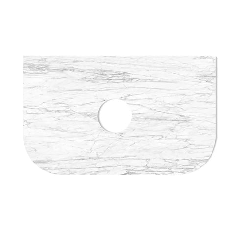 Otti Bondi Curve Wall Hung Vanity 1800mm Natural Oak / Natural Carrara Marble Top BO1800NST-NCA