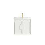 Otti Laguna Mk II Wall Hung Vanity 600mm Matte White w/ Ceramic Top LGM600WCT