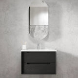 Otti Byron Wall Hung Vanity 750mm Black Oak w/ Ceramic Top BY750BCT