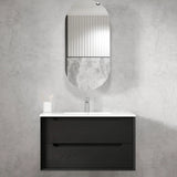 Otti Byron Wall Hung Vanity 900mm Black Oak w/ Ceramic Top BY900BCT