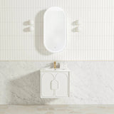 Otti Laguna Mk II Wall Hung Vanity 600mm Matte White w/ Ceramic Top LGM600WCT