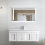 Otti Hampton Mark II Wall Hung Vanity 1200mm Satin White w/ Ceramic Top HPM1200WCT
