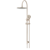 Meir Round Overhead Shower Rail - Three Function Hand Shower Set 300mm Champagne MZ0906-CH