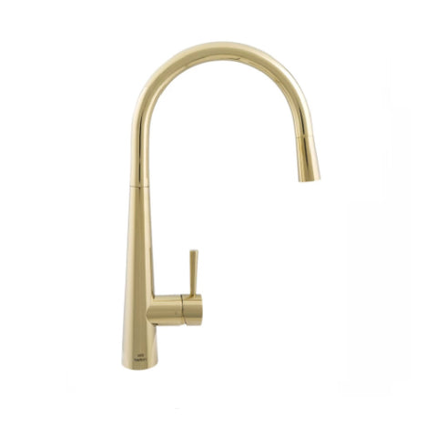 Vito Bertoni Nuova Calare Gooseneck Pull-Out Sink Mixer Lead Free Champagne/Gold 85334