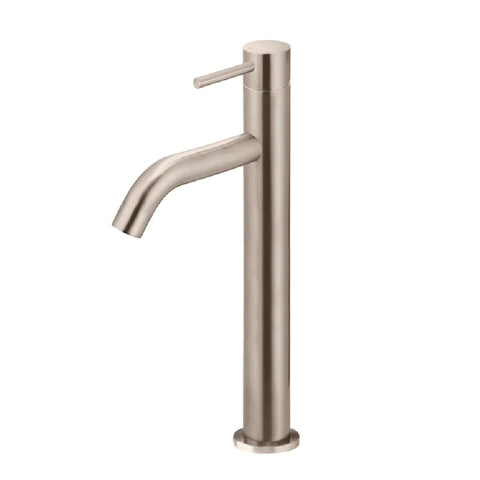 Meir Piccola Tall Basin Mixer Tap w/ 130mm Spout Champagne MB03XL.01-CH