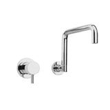 Vito Bertoni Nuova Wall Basin Set Rectangular Swivel 250mm Chrome 85193