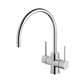 Phoenix Vivid Slimline Twin Handle Sink Mixer 220mm Gooseneck Chrome VS712-00-1