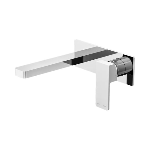 Amelie Royale Square Wall Basin/Bath Mixer Rectangle Plate Chrome (Full Kit) BDO301510ACH