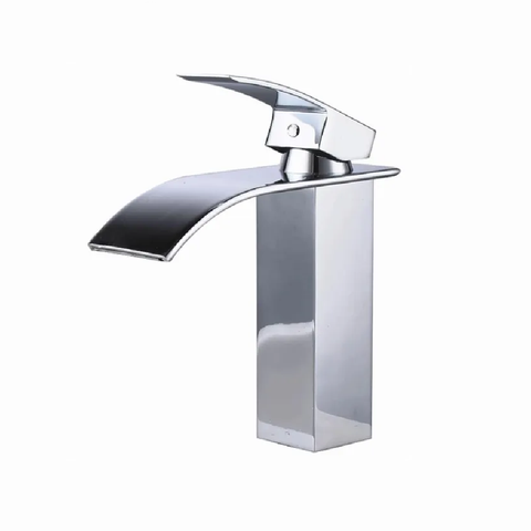 Otti Waterfall Square Basin Mixer Chrome WFBM