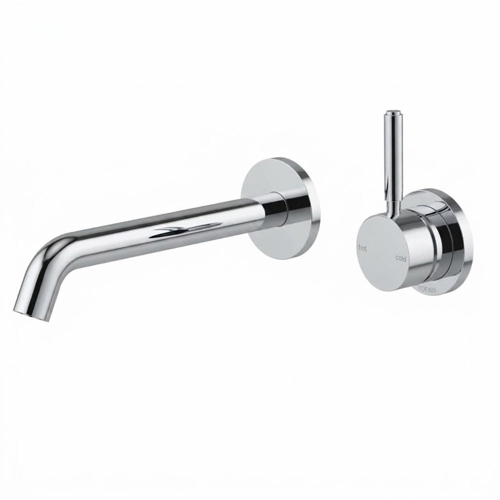 Phoenix Vivid Mkii Switchmix Wall Basin / Bath Mixer Set 200mm Pin Up Fit-Off Kit Chrome 146-2822-00-1