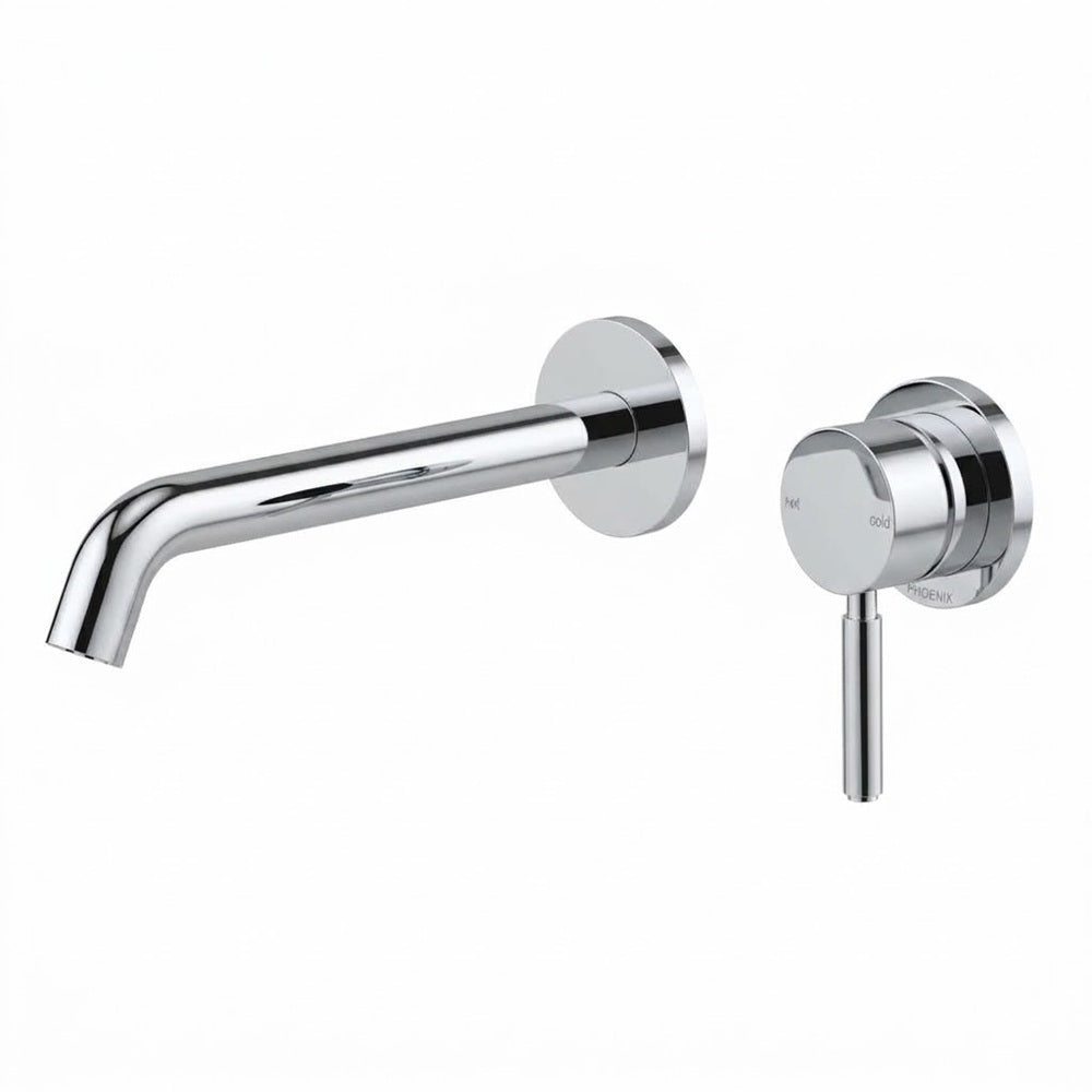 Phoenix Vivid Mkii Switchmix Wall Basin / Bath Mixer Set 200mm Fit-Off Kit Chrome 146-2812-00-1