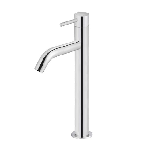 Meir Piccola Tall Basin Mixer Tap w/ 130mm Spout Polished Chrome MB03XL.01-C