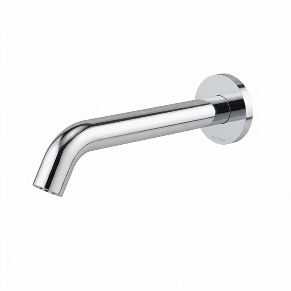 Phoenix Vivid Mkii Wall Basin / Bath Outlet 200mm Curved Chrome 146-0810-00-1