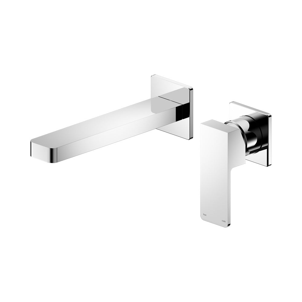 Amelie Royale Square Wall Basin/Bath Mixer Uni Body Separate Plates (Trim Kit Only) 187mm Chrome BDO301510BTCH