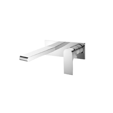 Nero Bianca Wall Basin/Bath Mixer 230mm Chrome NR321510BCH