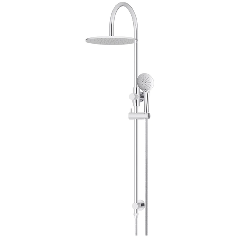 Meir Round Overhead Shower Rail - Three Function Hand Shower Set 300mm Chrome MZ0906-C