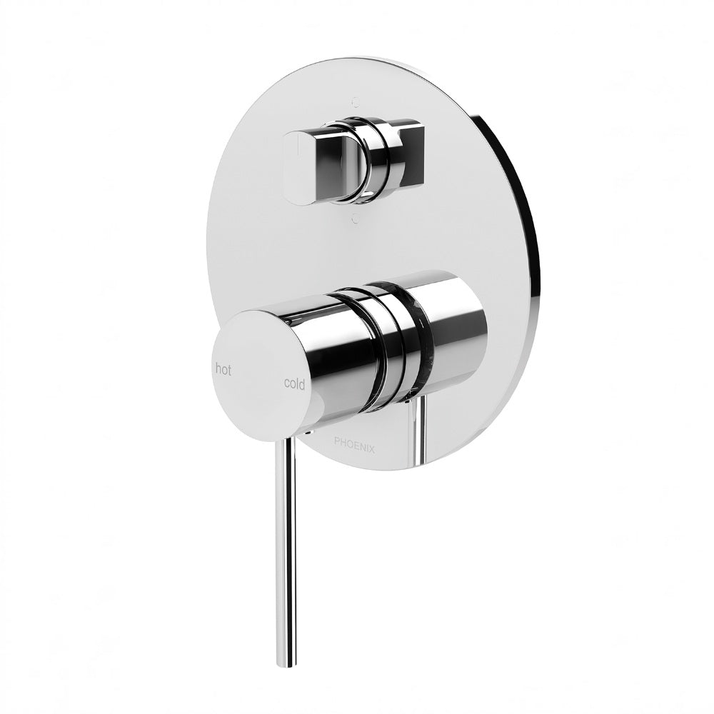 Phoenix Vivid Slimline Switchmix Shower / Bath Diverter Mixer Chrome VS2910-00-1