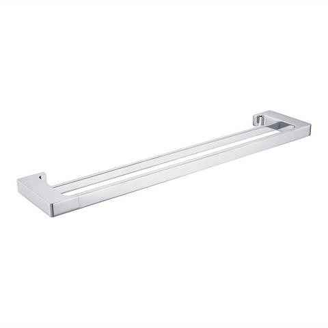 Nero Pearl Double Towel Rail 800mm Chrome NR8030DCH