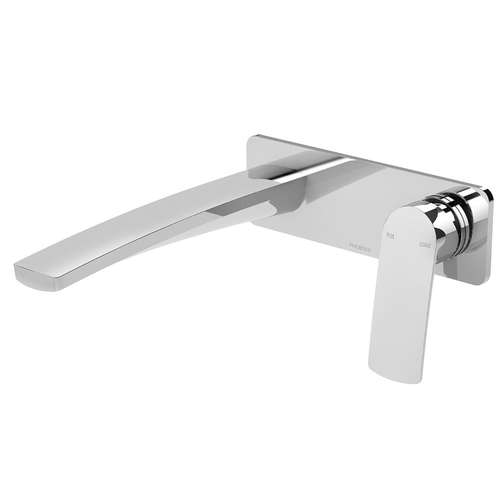 Phoenix Mekko Switchmix Wall Basin / Bath Mixer Set 200mm Fit-Off Kit Chrome 115-2812-00-1