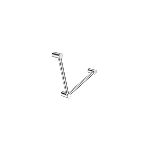 Nero Mecca Care 32mm Ambulant Toilet Grab Rail 90 Degree 450X450mm Chrome NRCR3290ACH