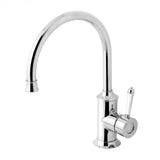 Phoenix Nostalgia Sink Mixer 220mm Gooseneck Chrome/White NS733-62-1