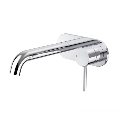 Caroma Liano II Wall Basin / Bath 175mm Mixer - Rounded Cover Plate -(Body & Trim) - Lead Free Chrome 96345C6AF