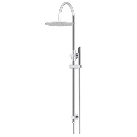 Meir Round Overhead Shower Rail - Single Function Hand Shower Set 300mm Chrome MZ0906-R-C