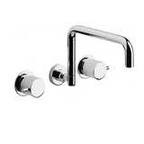 Vito Bertoni Vito CD Wall Basin Set Rectangular Swivel 250mm Chrome 93193