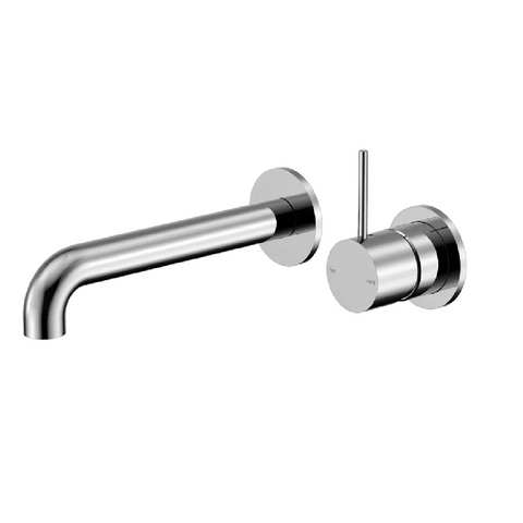Nero Mecca Wall Basin / Bath Set 230mm (Separate Plates) Handle Up Trim Kits Only Chrome NR221910D230TCH