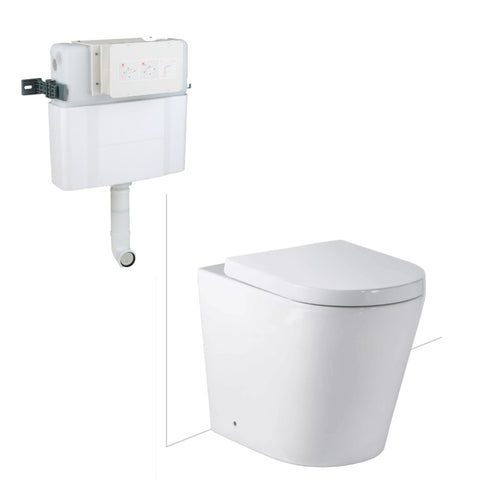 Seima Modia Floor Mount Toilet Suite Clean Flush (C101 Cistern) Deluxe Seat Gloss White 191906