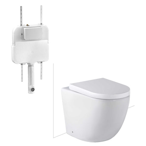 Seima Arko Floor Mount Toilet Suite Clean Flush (C100 Cistern) Deluxe Seat Matte White 192596