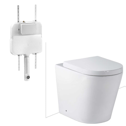 Seima Modia Floor Mount Toilet Suite Clean Flush (C100 Cistern) Classic Seat Gloss White 191772