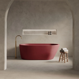 Nood Co Juno Freestanding Concrete Bathtub 1690mm Clay JU1-5-0-CL