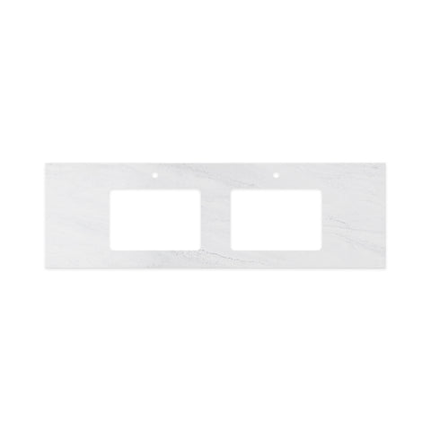 Fienza Solid Surface Benchtop 1500mm w/ Double Undermount Basin Holes (1 Taphole) Cloudburst 532-118