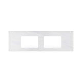 Fienza Solid Surface Benchtop 1500mm w/ Double Undermount Basin Holes (No Taphole) Cloudburst 532-146