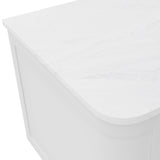 Fienza Curved Solid Surface Benchtop 750mm (No Taphole) Cloudburst 532-161
