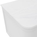 Fienza Curved Solid Surface Benchtop 900mm (No Taphole) Cloudburst 532-162