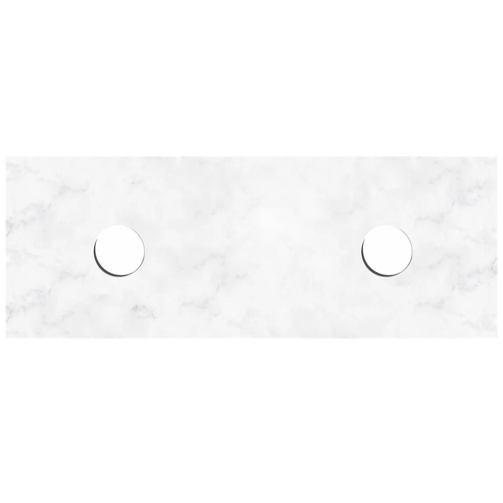 Otti Solid Surface Top Double Bowl 1200x465x20 Cloudy Carrara SST124CBCA-D
