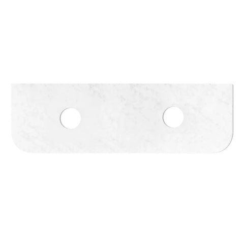 Otti Hampton Mark II Wall Hung Vanity 750mm Satin White w/ Cloudy Carrara Top HPM750WSTUD-CA