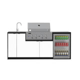 Euro Alfresco Outdoor Kitchen Coco Pre-design range 2235mm long with Stainless Steel Appliances (Free Assembly, Check & Measure*)