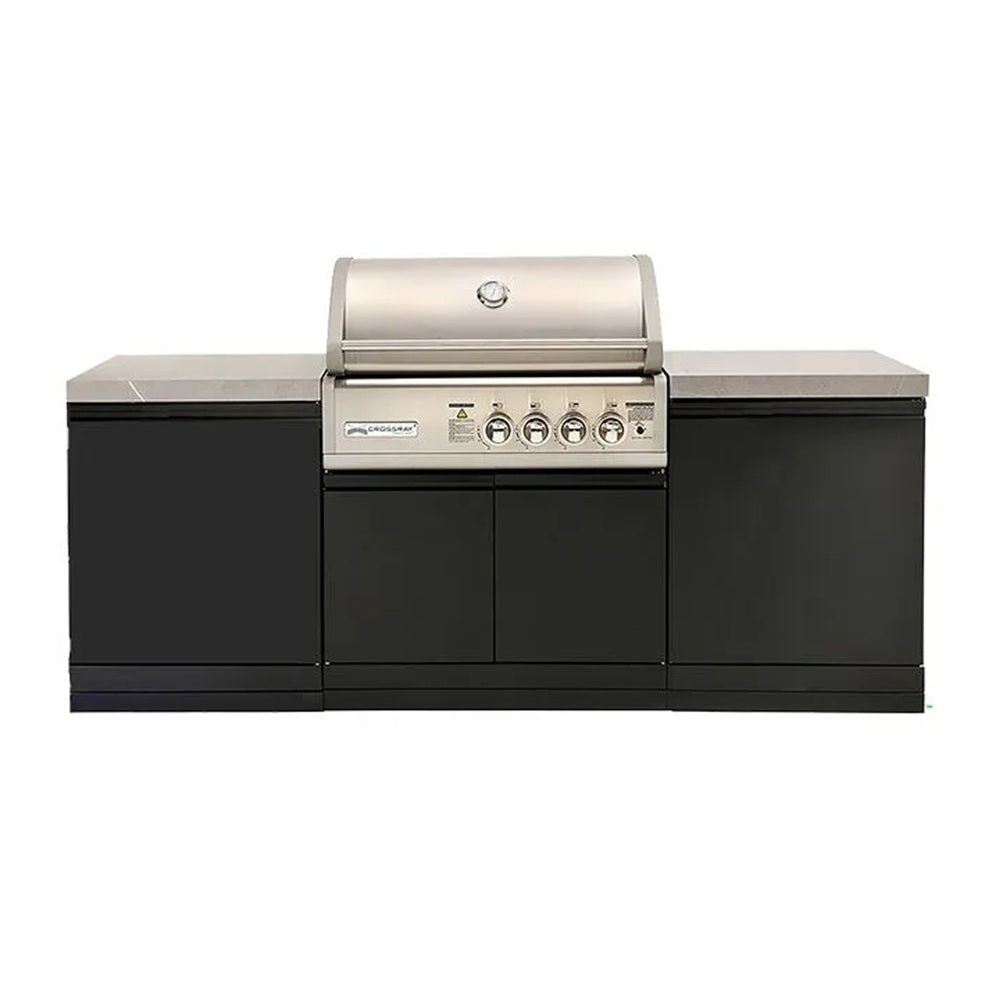 Crossray Compact 4 Burner Gas Outdoor Kitchen Black TC4K-MINI-2