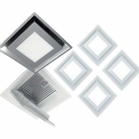 Schweigen Modular Ceiling Cassette Rangehood X4 w/ 3200M3/Hr Motor Stainless Steel CC-PARA4WSE