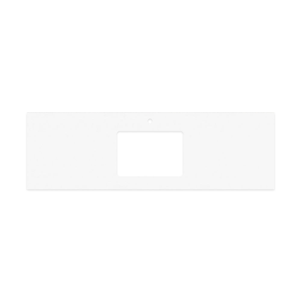 Fienza Crystal Pure 1500mm Stone Top w/ Single Undermount Basin Hole (1 Taphole) Silica Free 503-117-SF
