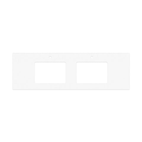 Fienza Crystal Pure 1500mm Stone Top w/ Double Undermount Basin Holes (1 Taphole) Silica Free 503-118-SF