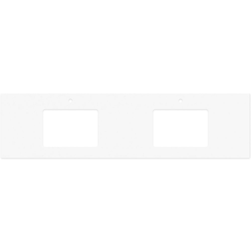 Fienza Crystal Pure 1800mm Stone Top w/ Double Undermount Basin Holes (1 Taphole) Silica Free 503-119-SF