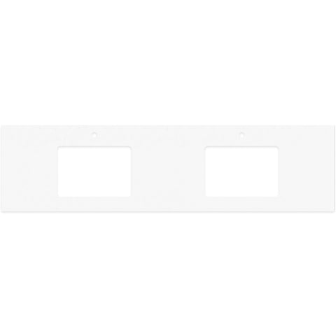 Fienza Crystal Pure 1800mm Stone Top w/ Double Undermount Basin Holes (1 Taphole) Silica Free 503-119-SF