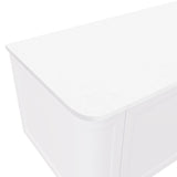 Fienza Curved 750mm Stone (No Taphole) 755x465x20mm Silica Free Crystal Pure 503-161-SF