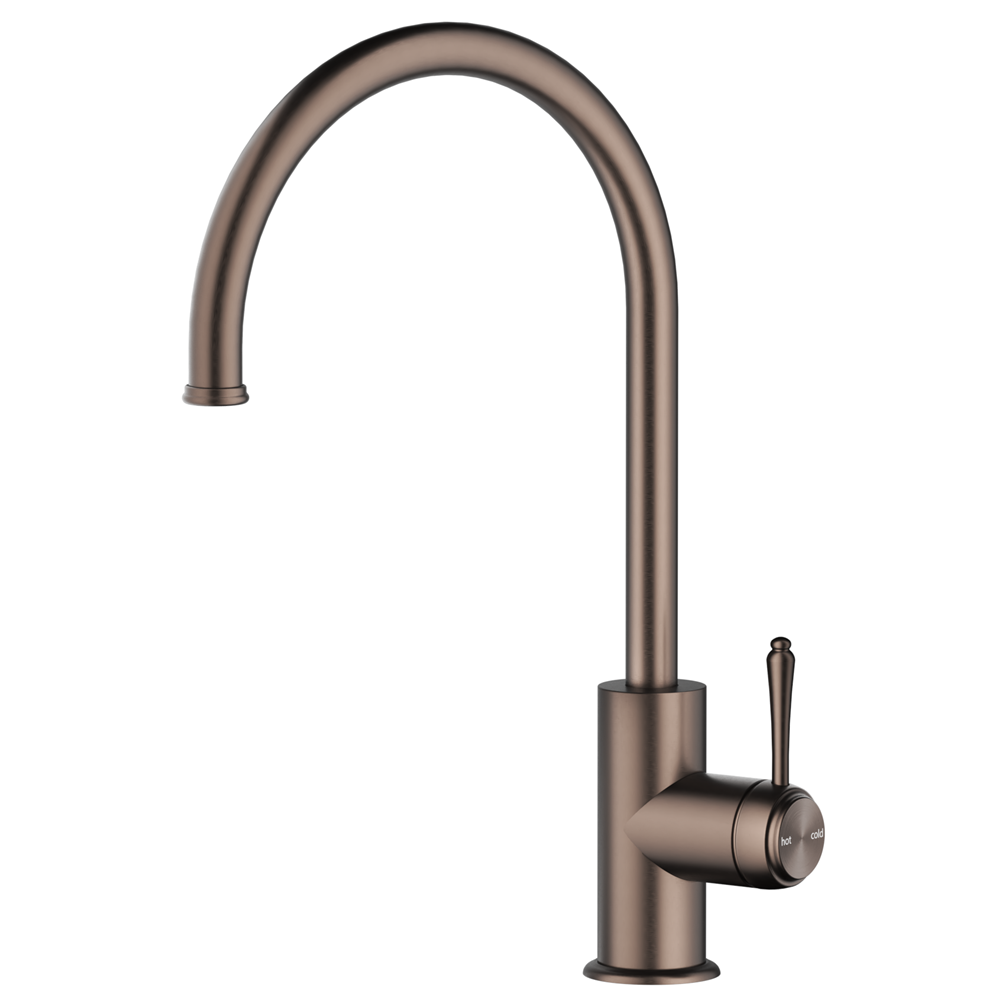 Bella Vista Mica Heritage Gooseneck Sink Mixer Dusk Bronze SM-4-DB